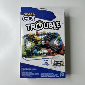 Hasbro Grab & Go Trouble Game - Blue, Red, Yellow